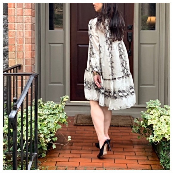 ✨LAST ONE✨PARIS✨  Snakeskin print  swing dress - Picture 4 of 5